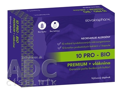 Slovakiapharm 10 PRO - BIO PREMIUM + vláknina cps 1x10 ks