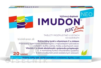 IMUDON NEO plus Zinok tbl oro so sladidlami 1x20 ks