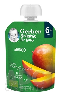 Gerber Organic Kapsička Mango bio ovocná desiata (od ukonč. 6. mesiaca) 1x90 g