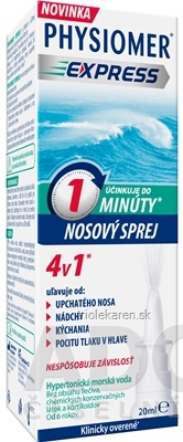 PHYSIOMER EXPRESS hypertonický nosný sprej 1x20 ml