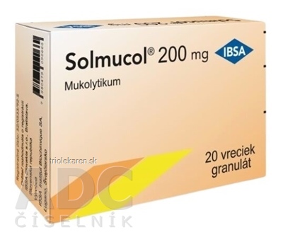 Solmucol 200 mg gra 1x20 vrecúšok