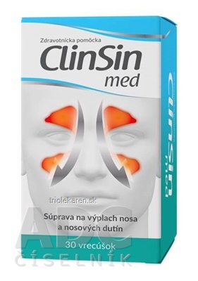 CLIN SIN med na výplach nosa, vrecúška 1x30 ks