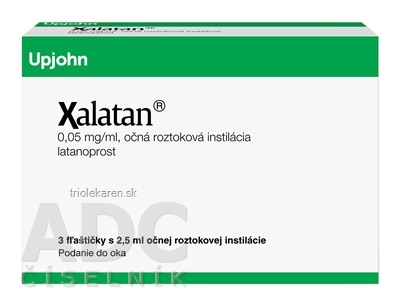 XALATAN int opo (fľ.LDPE) 3x2,5 ml