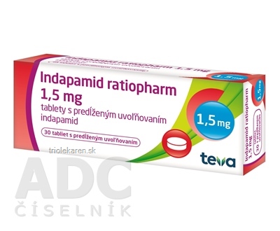 Indapamid ratiopharm 1,5 mg tbl plg (blister PVC/PVDc/Al) 1x30 ks