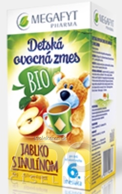 MEGAFYT Detská ovocná zmes BIO JABLKO S INULÍNOM inov.2015, 20x2 g (40 g)