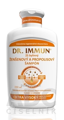 DR. IMMUN Ženšeňový a propolisový šampón 25 bylinný, 1x250 ml