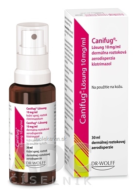 Canifug-Lösung 10 mg/ml aer deo (fľ.skl.hnedá s rozpraš.) 1x30 ml