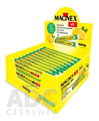 Vitabalans MAGNEX 375 mg + B6 effervescent DISPLEJ tbl eff Lemon 18x20 ks, 1x1 set