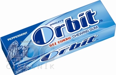 Orbit PEPPERMINT dražé žuvačky 1x10 ks