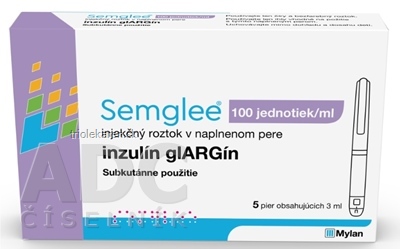 Semglee 100 jednotiek/ml sol inj 300 jednotiek (náplň skl. v pere) 5x3 ml (15 ml)