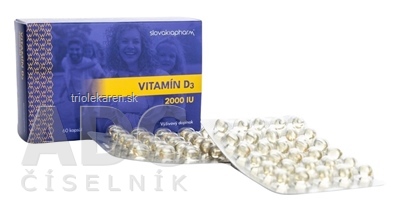 Slovakiapharm Vitamín D3 2000 IU cps mol 1x60 ks