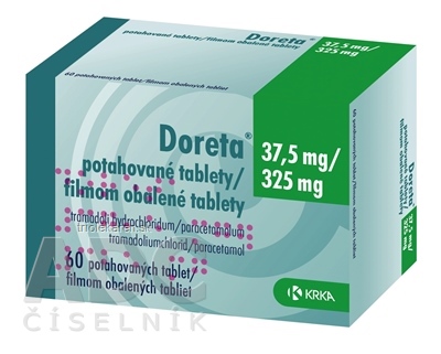 Doreta 37,5 mg/325 mg filmom obalené tablety tbl flm (blis.PVC/PVDC/Al-nepriehľ.) 1x60 ks