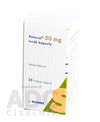 Ketonal 50 mg cps dur 1x25 ks