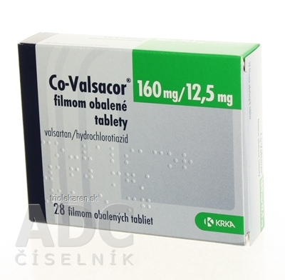 Co-Valsacor 160 mg/12,5 mg filmom obalené tablety tbl flm (blis. PVC/PE/PVDC/Al) 1x28 ks