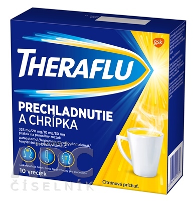 THERAFLU PRECHLADNUTIE A CHRÍPKA vrecúška 10 ks