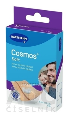 COSMOS Soft náplasť na rany z netkanej textílie, pre citlivú pokožku (6x10 cm) 1x5 ks