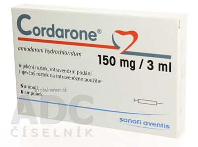 Cordarone 150 mg/3 ml sol inj (amp.) 6x3 ml