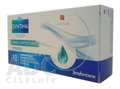 Fytofontana GYNTIMA Probiotica Vaginálne čapíky (inov.2019) 1x10 ks