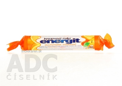 energit hroznový cukor MULTIVITAMÍN - POMARANČ pastilky 1x17 ks (37,4 g)