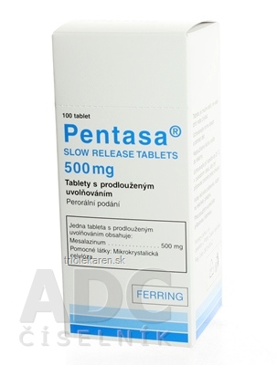 Pentasa Slow release tablets 500 mg tbl plg (blis.Al/Al) 1x100 ks