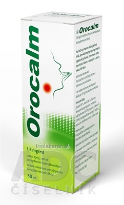 Orocalm 1,5 mg/ml orálna roztoková aerodisperzia 176 vstrekov 30 ml