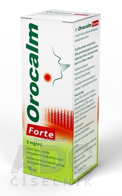 Orocalm Forte 3 mg/ml orálna roztoková aerodisperzia 88 vstrekov 15 ml