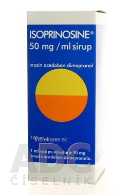 Isoprinosine 50 mg/ml sirup sir (fľ.skl. hnedá) 1x150 ml