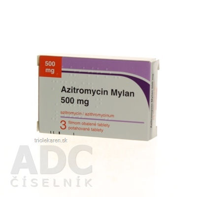 Azitromycín Viatris 500 mg (Mylan) tbl flm (blis.PVC/PVDC/Al) 1x3 ks