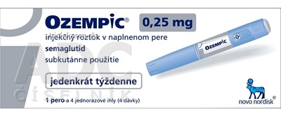 Ozempic 0,25 mg sol inj (náplň skl. v napl.pere + 4 ihly) 1x1,5 ml