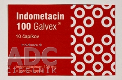 Indometacin 100 GALVEX sup 100 mg (strip PVC/LDPE) 1x10 ks