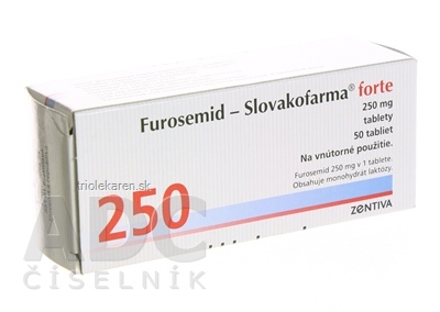 Furosemid-Slovakofarma forte tbl 250 mg (blis.PVC/Al) 1x50 ks