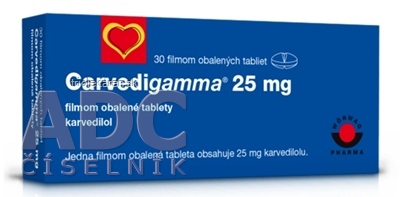 Carvedigamma 25 mg tbl flm (blis.PVC/Al) 1x30 ks