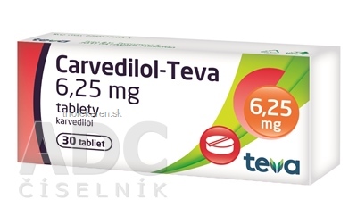 Carvedilol-Teva 6,25 mg tbl 1x30 ks