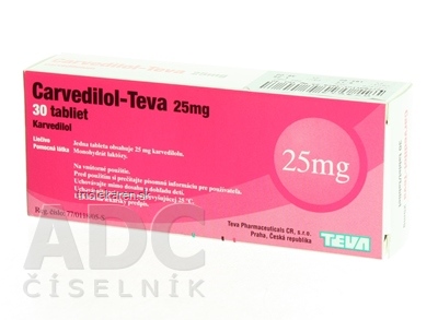 Carvedilol-Teva 25 mg tbl 1x30 ks