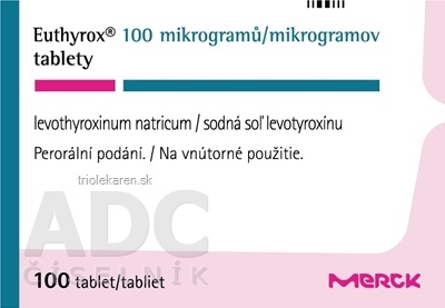 Euthyrox 100 mikrogramov tbl (blis.PVC/Al) 1x100 ks