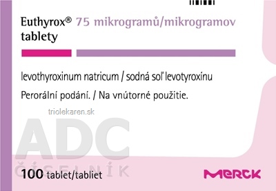 Euthyrox 75 mikrogramov tbl (blis.PVC/Al) 1x100 ks