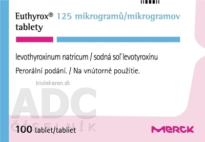 Euthyrox 125 mikrogramov tbl (blis.PVC/Al) 1x100 ks