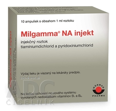 Milgamma NA injekt sol inj (amp.skl.) 10x1 ml