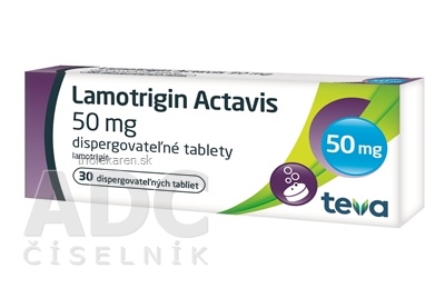 Lamotrigin Actavis 50 mg tbl dsp 1x30 ks