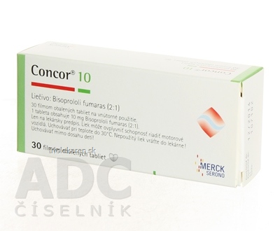 Concor 10 mg tbl flm 10 mg (blis.PVC/Al) 1x30 ks