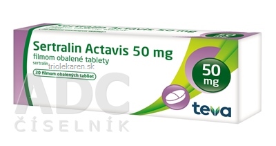 Sertralin Actavis 50 mg tbl flm (blis.PVC/Al) 1x30 ks