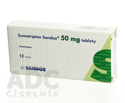 Sumatriptan Sandoz 50 mg tablety tbl (blis.Al/Al) 1x12 ks