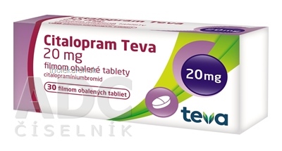 Citalopram-Teva 20 mg tbl flm (blis.PVC/PVDC/Al) 1x30 ks