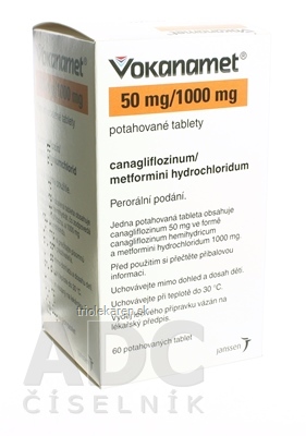 Vokanamet 50 mg/1000 mg filmom obalené tablety tbl flm (fľ.HDPE) 1x60 ks