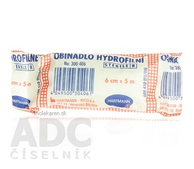 OVÍNADLO HYDROFILNÉ pletené, sterilné (6cm x 5m) 1 ks