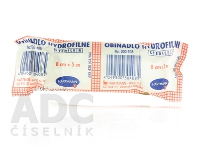 OVÍNADLO HYDROFILNÉ pletené, sterilné (8cm x 5m) 1 ks