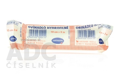 OVÍNADLO HYDROFILNÉ pletené, sterilné (10cm x 5m) 1x10 ks