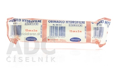 OVÍNADLO HYDROFILNÉ pletené, sterilné (12cm x 5m) 1x10 ks