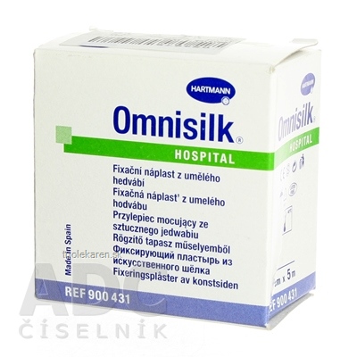 OMNISILK hypoalergénna náplasť z bieleho hodvábu (2,5cmx5m) 1x1 ks