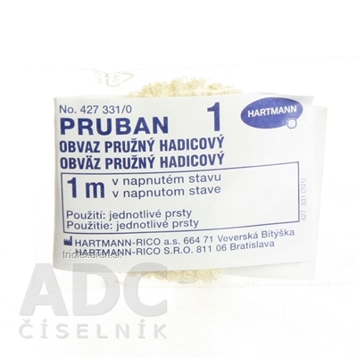 PRUBAN sieťový hadicový obväz, veľ.1 jednotlivé prsty (1cmx1m) 1x1 ks